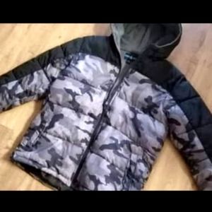 Boys XL 18/20 Winter Coat, Flannel inside with Hood and 2 Front Pockets